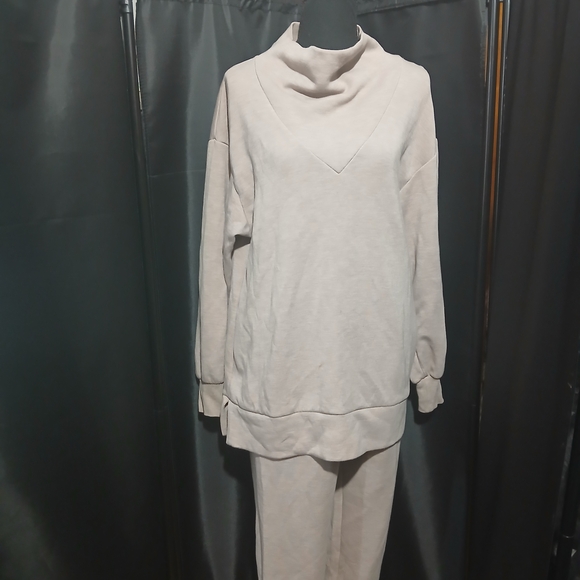 Varley Modena Longline Light Tan Cream Cowl Sweater Women's Size Small Boho - Picture 2 of 10